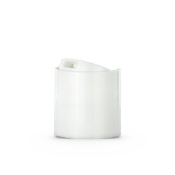 White 24-410 PP Smooth Wall Disc Top with Liner